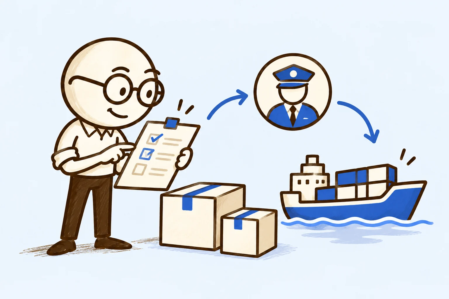 Scott illustrates import, export & customs.